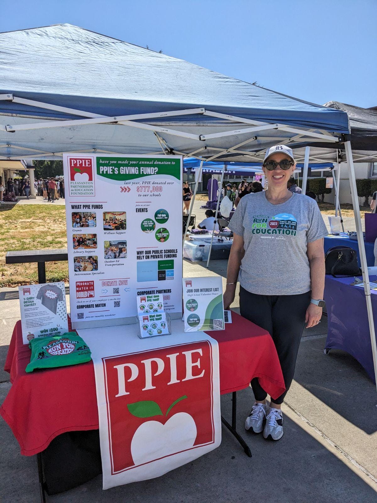 PPIE ambassador volunteers at table