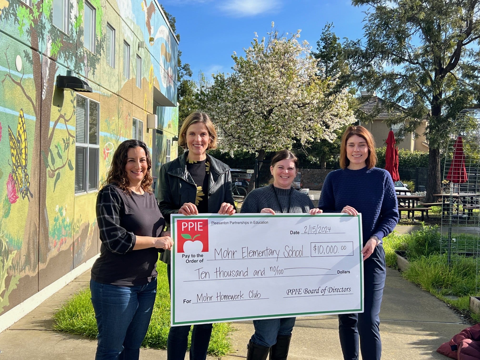 check to Mohr for homework club